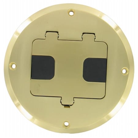 Raco Hubbel Electric Raco Brass Plated Concealed Receptacle Floor Box Kit 6239BP 6239BP